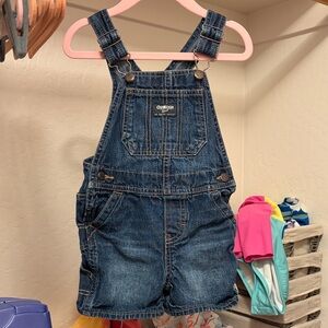 OshKosh B'gosh Kids Blue Denim Short Overalls